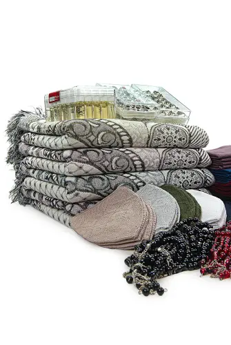 20 Kişilik Hac ve Umre Hediyelik Seccade Seti – Lüks (HCB) - 5