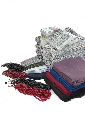 20 Kişilik Hac ve Umre Hediyelik Seccade Seti – Lüks (HCB) - 6