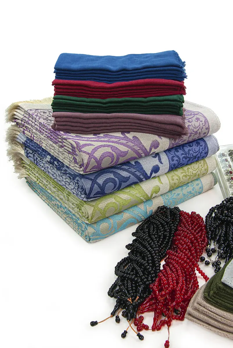 20 Kişilik Hac ve Umre Hediyelik Tafta Seccade Seti – Lüks (EMRS) - 6