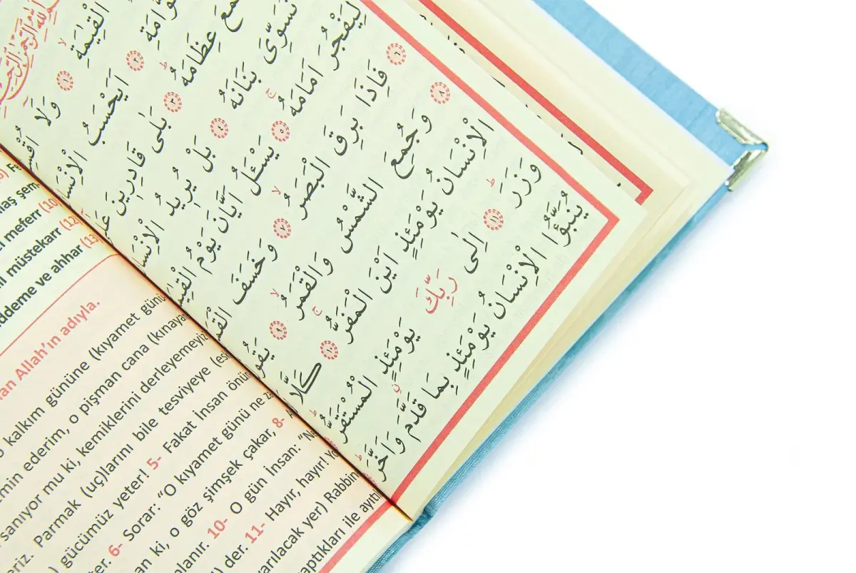 20 PCS - Slub Fabric Covered Book of Yasin - Bag Size - Name Plate - Blue Color - Islamic Gifts - 4