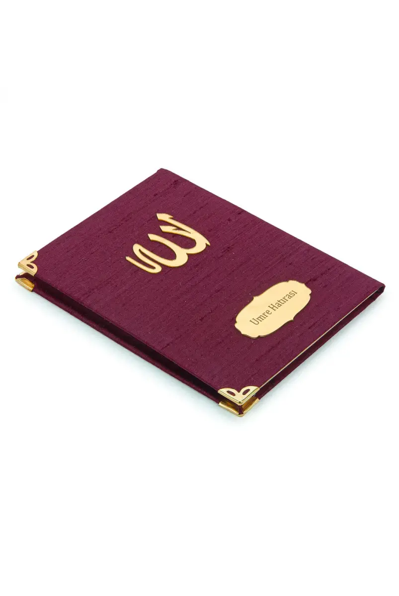 20 PCS - Slub Fabric Covered Book of Yasin - Bag Size - Name Plate - Claret Red Color - Islamic Gifts - 2