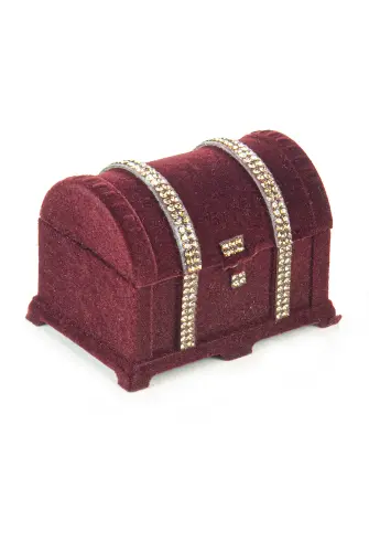 20 Pieces of Pearl Prayer Beads and Chanting Machine Set in a Box Mevlüt Gift Claret Red - İhvan (1)