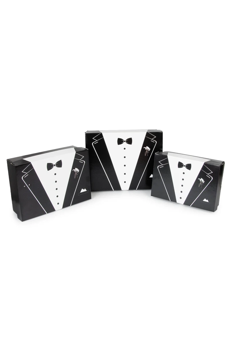 3 Boy Damat Bohçası Kutusu – Söz Nişan Çeyiz Kutu Seti - 3