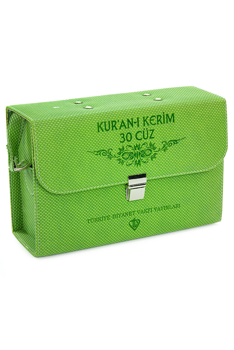 30 Cüz Kuranı Kerim Seti Çantalı Diyanet Vakfı Yayınları - Orta Boy - Yeşil - 3