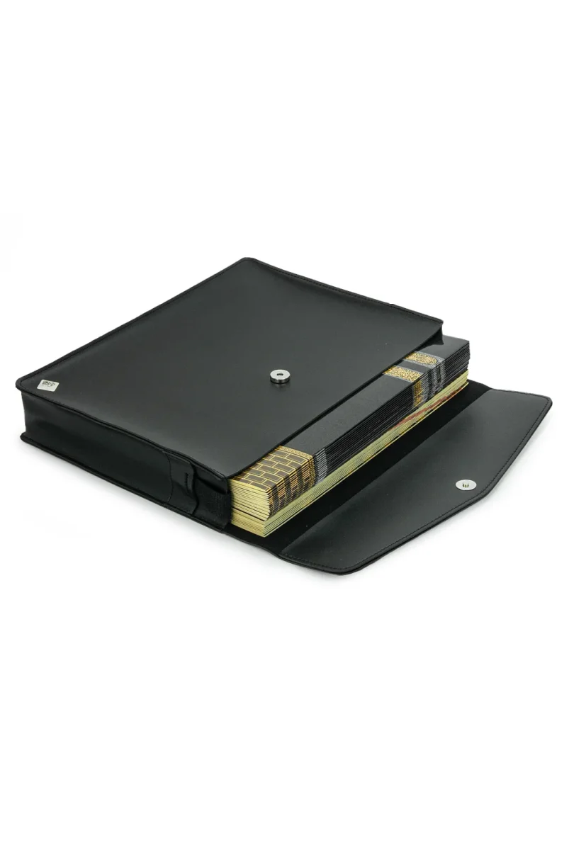 30 Cüz Suni Deri Çantalı Cami Boy Kuranı Kerim - Siyah - 3