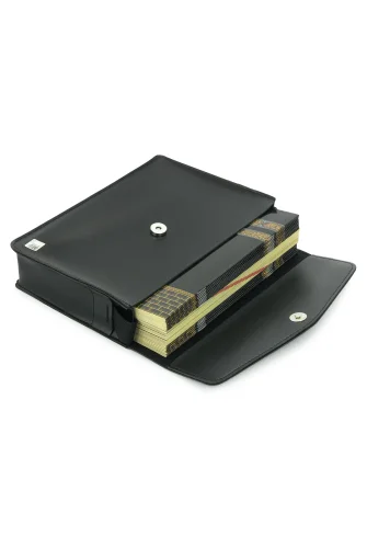 30 Cüz Suni Deri Çantalı Orta Boy Kuranı Kerim - Siyah - 3