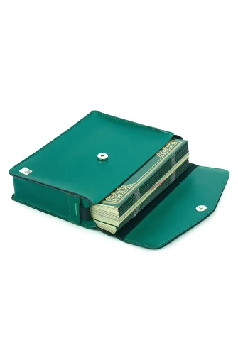 30 Cüz Suni Deri Çantalı Orta Boy Kuranı Kerim - Yeşil - 3