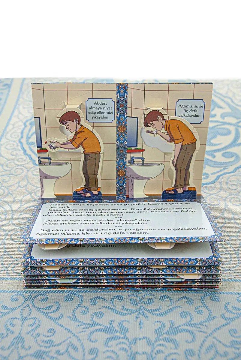 3D Prayer Preparation Yasin and Prayer Rug Set for My Son - Blue - 6