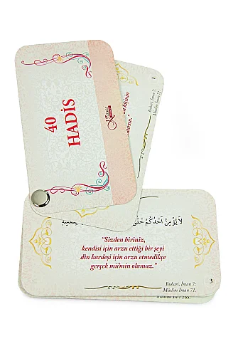 40 Hadis Kart Seti – Cep Boy Metal Halkalı Hadis Kartları - 5