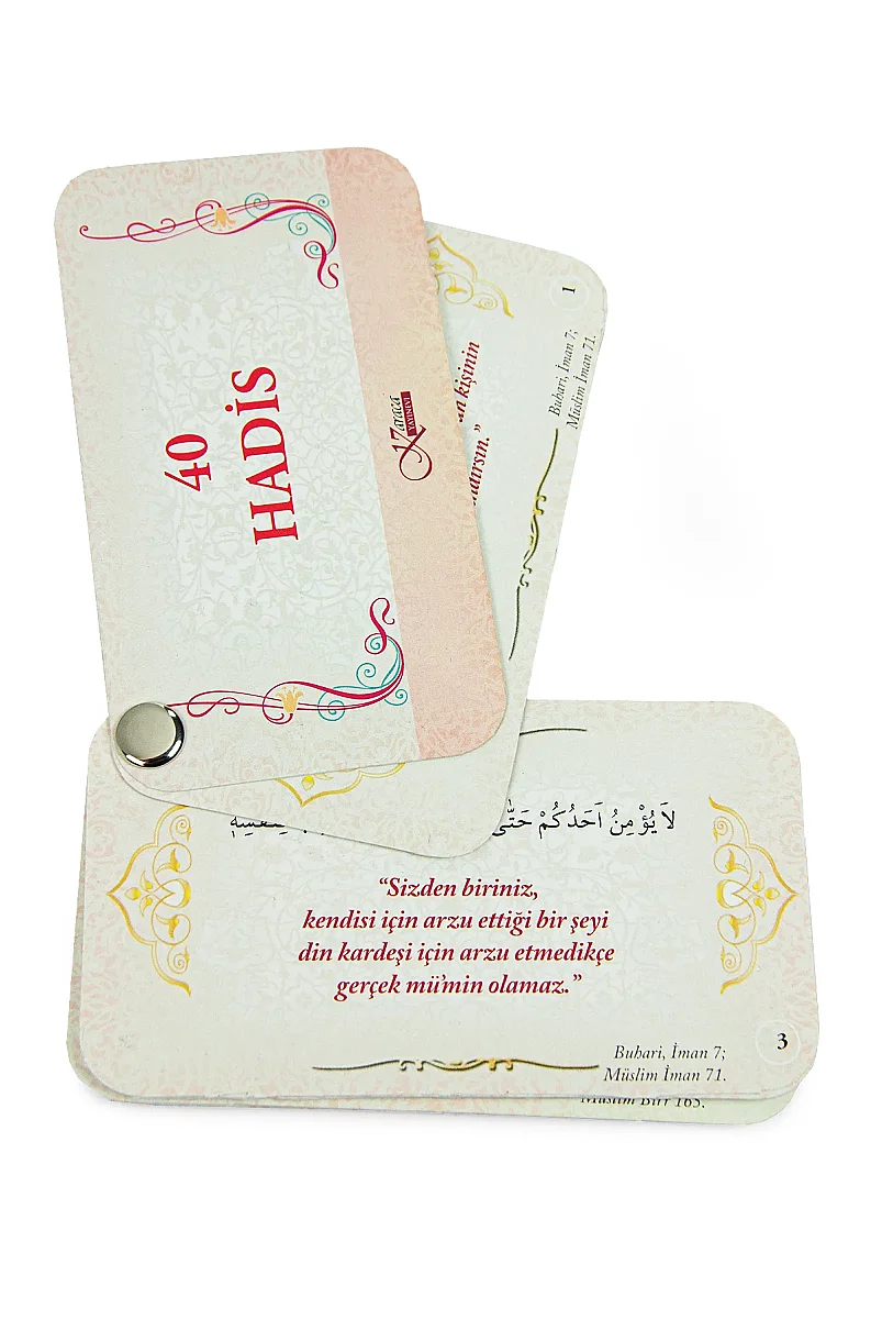 40 Hadis Kart Seti – Cep Boy Metal Halkalı Hadis Kartları - 5