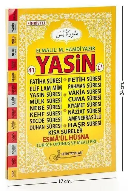 41 Yasin Kitabı - Orta Boy - 128 Sayfa - Fetih Yayınları - Mevlid Hediyeliği - 1