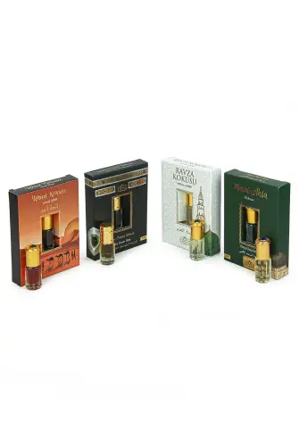 Hac ve Umre Kokuları 4 lü Set: Uhud, Kabe Örtüsü, Ravza ve Mescidi Aksa Kokusu ve Esansı - ihvanonline (1)