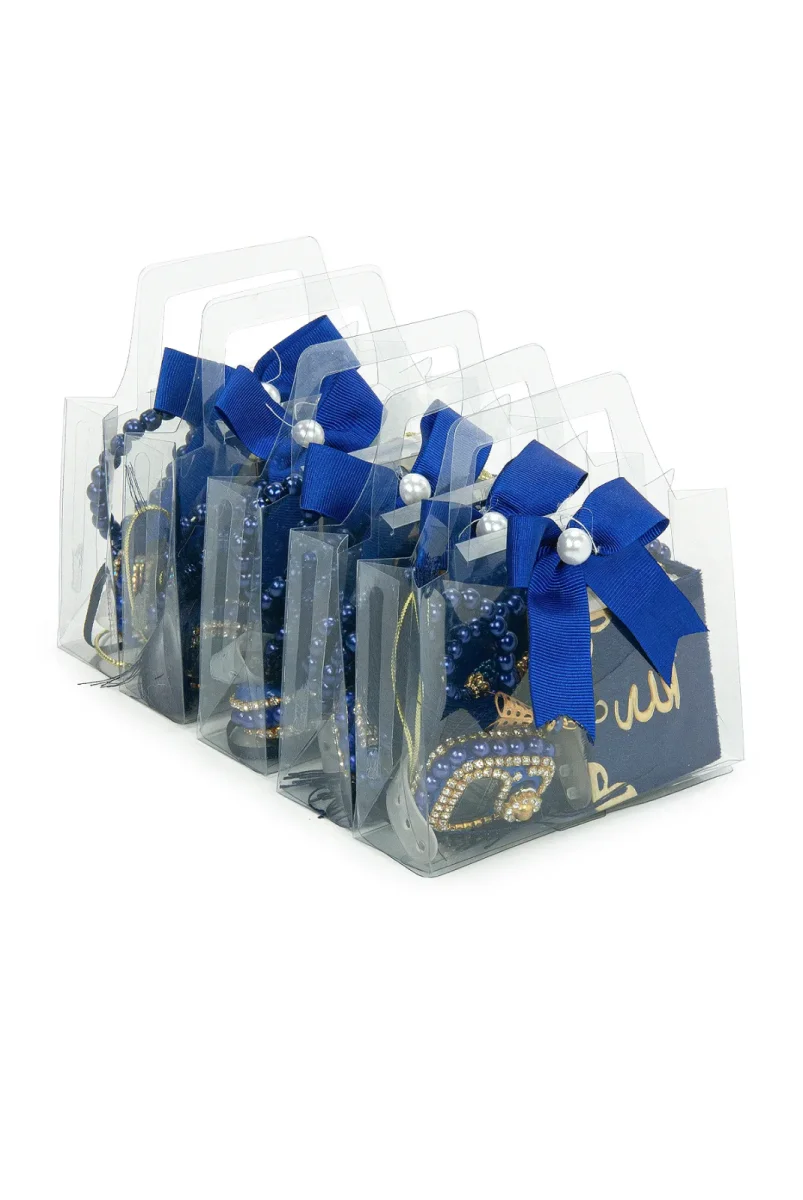 5 Adet Çantalı Mevlüt Hediyelik - Zikirmatik Tesbih Mini Kuranı Kerim Seti - Lacivert - 4