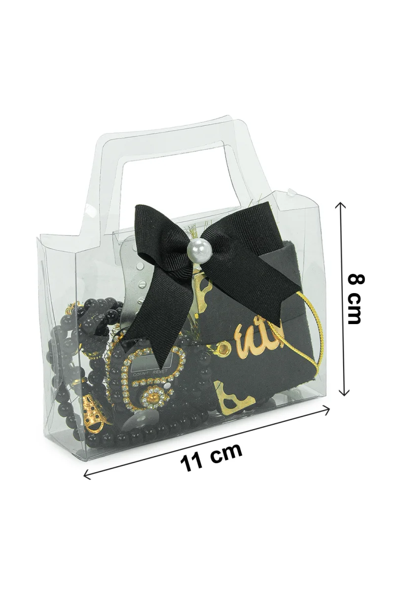 5 Adet Çantalı Mevlüt Hediyelik - Zikirmatik Tesbih Mini Kuranı Kerim Seti - Siyah - 7