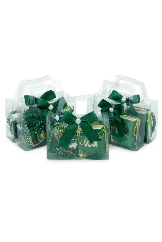 5 Adet Çantalı Mevlüt Hediyelik - Zikirmatik Tesbih Mini Kuranı Kerim Seti - Yeşil - ihvanonline (1)