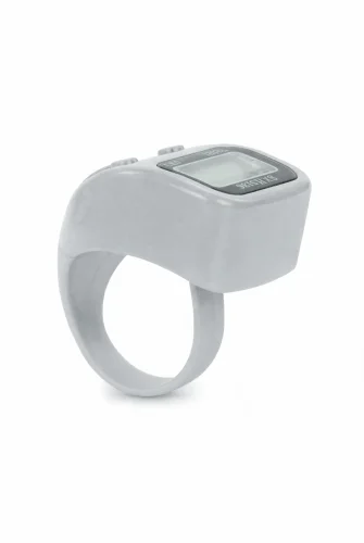 5 Adet Işıklı Parmak Zikirmatik Yüzük - LED Aydınlatmalı Dijital Sayaç 5li Ekonomik Set - Gri - 8