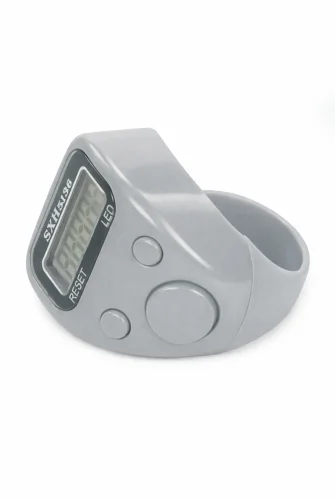 5 Adet Işıklı Parmak Zikirmatik Yüzük - LED Aydınlatmalı Dijital Sayaç 5li Ekonomik Set - Gri - 10