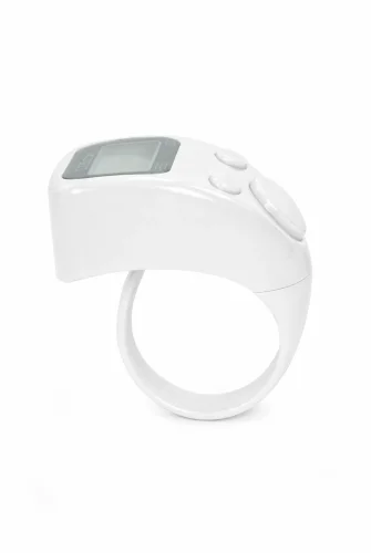 5 Adet Işıklı Parmak Zikirmatik Yüzük - LED Aydınlatmalı Dijital Sayaç 5li Ekonomik Set - Beyaz - 6