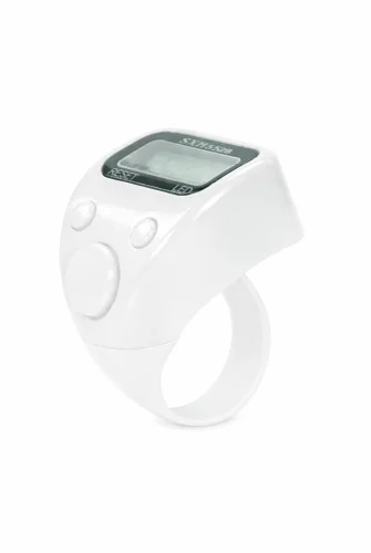 5 Adet Işıklı Parmak Zikirmatik Yüzük - LED Aydınlatmalı Dijital Sayaç 5li Ekonomik Set - Beyaz - 9