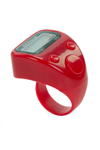 5 Adet Işıklı Parmak Zikirmatik Yüzük - LED Aydınlatmalı Dijital Sayaç 5li Ekonomik Set - Kırmızı - 6