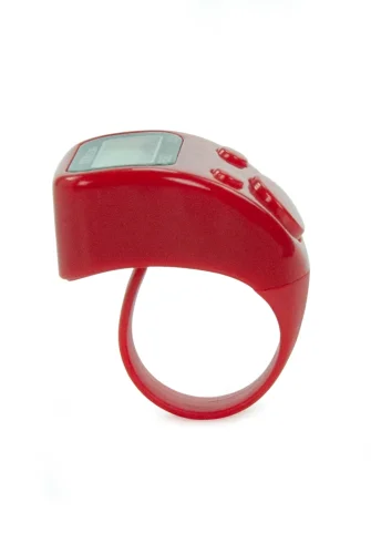 5 Adet Işıklı Parmak Zikirmatik Yüzük - LED Aydınlatmalı Dijital Sayaç 5li Ekonomik Set - Kırmızı - 7