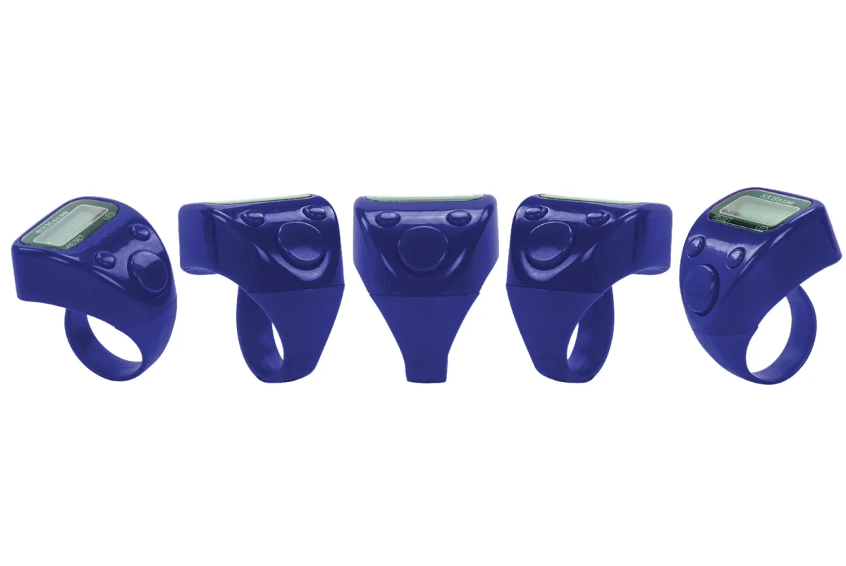 5 Adet Işıklı Parmak Zikirmatik Yüzük - LED Aydınlatmalı Dijital Sayaç 5li Ekonomik Set - Lacivet - 2