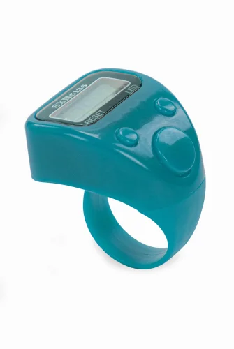 5 Adet Işıklı Parmak Zikirmatik Yüzük - LED Aydınlatmalı Dijital Sayaç 5li Ekonomik Set - Mavi - 3