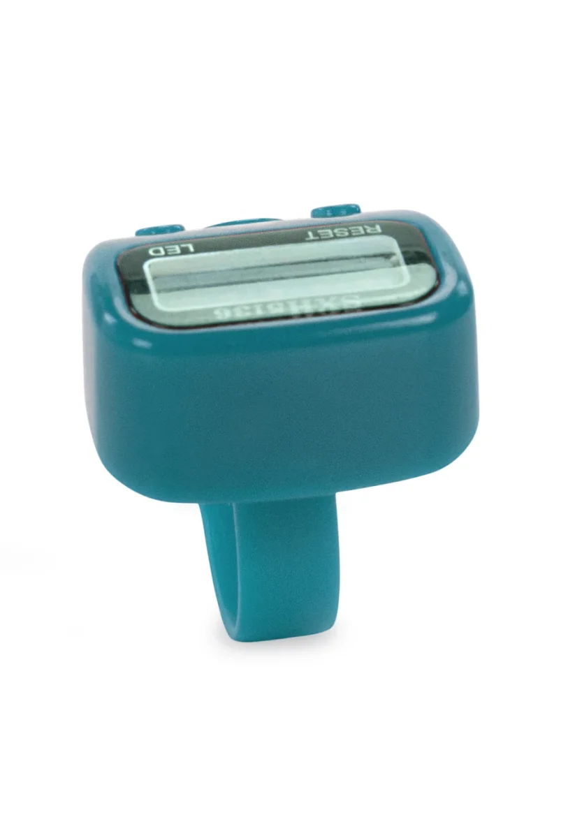 5 Adet Işıklı Parmak Zikirmatik Yüzük - LED Aydınlatmalı Dijital Sayaç 5li Ekonomik Set - Mavi - 5