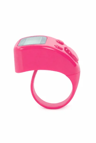5 Adet Işıklı Parmak Zikirmatik Yüzük - LED Aydınlatmalı Dijital Sayaç 5li Ekonomik Set - Pembe - 4
