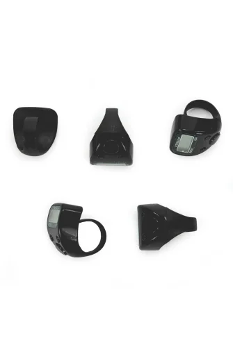 5 Adet Işıklı Parmak Zikirmatik Yüzük - LED Aydınlatmalı Dijital Sayaç 5li Ekonomik Set - Siyah - 3