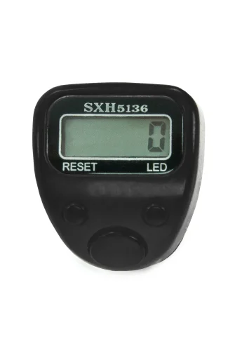 5 Adet Işıklı Parmak Zikirmatik Yüzük - LED Aydınlatmalı Dijital Sayaç 5li Ekonomik Set - Siyah - 8