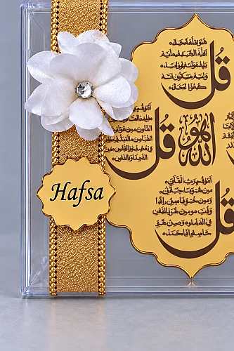 5 Adet İsme Özel Kutulu Magnet 4 Kul Dualı Mevlüt Hediyeliği - Gold - 6