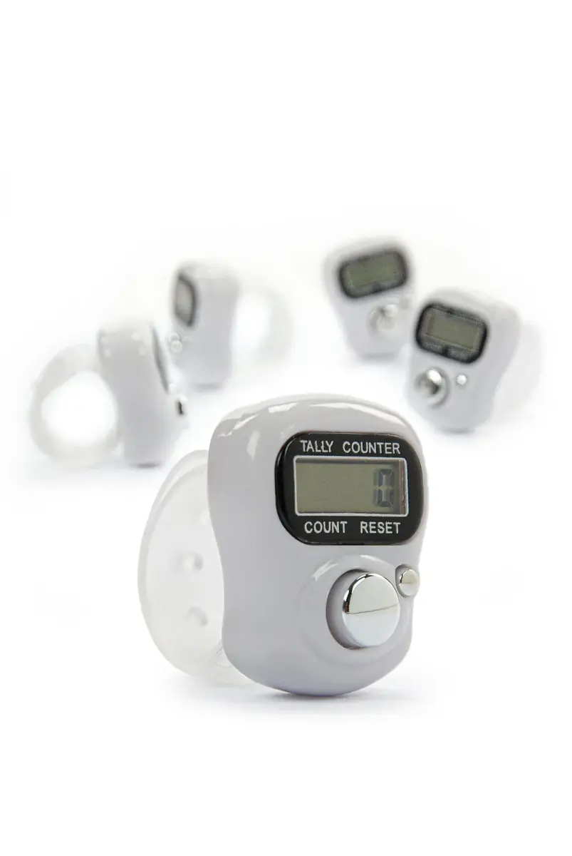 5 Pieces Digital Chanting Counter Prayer Beads White - 3