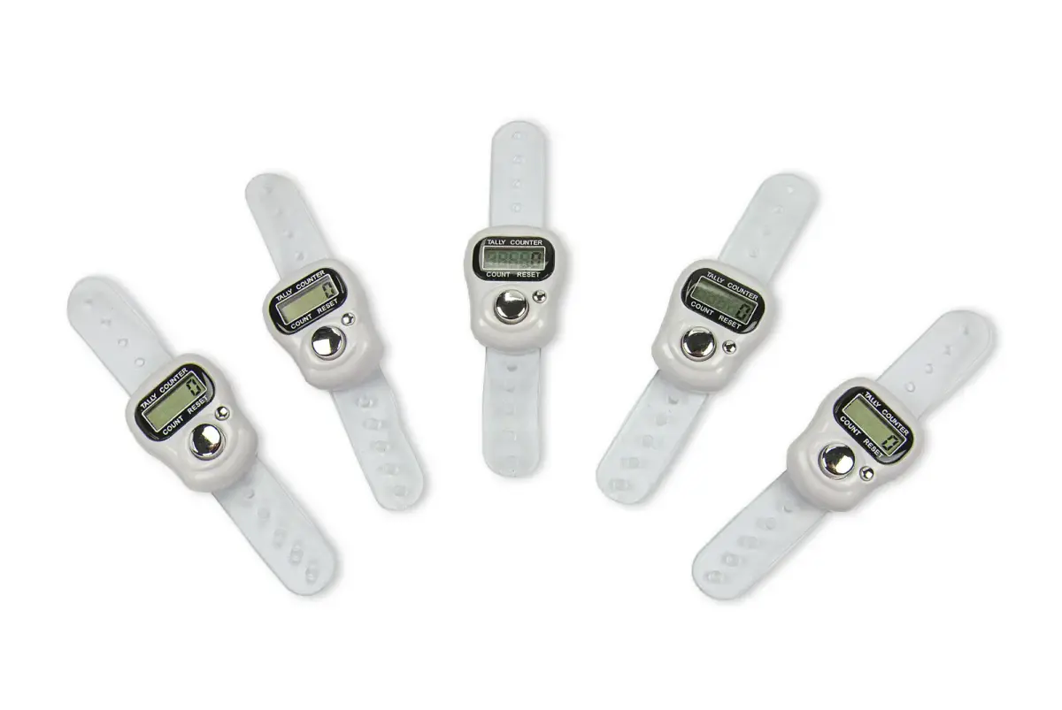 5 Pieces Digital Chanting Counter Prayer Beads White - 1