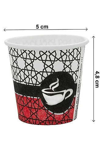 50'li Paket Zemzem Suyu Karton Bardağı - 5 cm x 4.8 cm Pratik & Hijyenik Tek Kullanımlık İkram Bardağı - 8