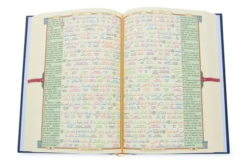 6 Özellikli Satır Arası Kelime Kelime Türkçe Okunuşlu Mealli Kuranı Kerim Rahle Boy - Siyah - 4