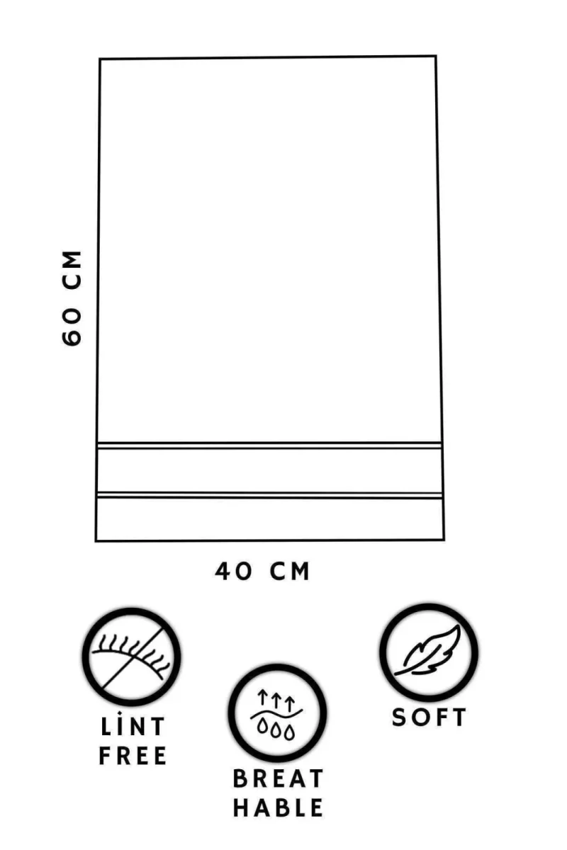 6lı Kahve Nakışlı Mutfak Kurulama Bezi - Çeyizlik Mutfak Havlu Seti - 40x60 cm - (RBK) - 2