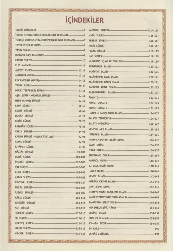 8 Özellikli Satır Arası Renkli Kelime Mealli - Tecvidli - Rahle Boy - 192 Sayfa - 41 Yasin Kitabı - 5