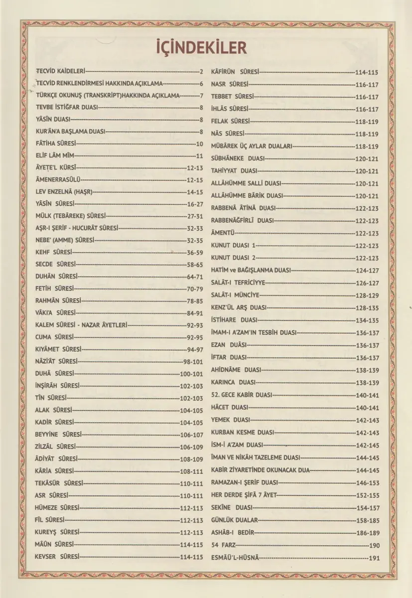 8 Özellikli Satır Arası Renkli Kelime Mealli - Tecvidli - Rahle Boy - 192 Sayfa - 41 Yasin Kitabı - 5