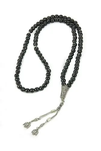 99lu Siyah Doğal Akik Taşı Tesbih - ihvanonline (1)