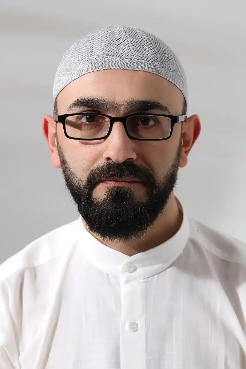 Açık Gri Safir Dantel Detaylı Örme Namaz Takkesi - 6