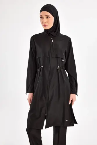 Adasea Ebony Uzun Kollu Tam Tesettür Mayo 1504-25 Siyah - 8