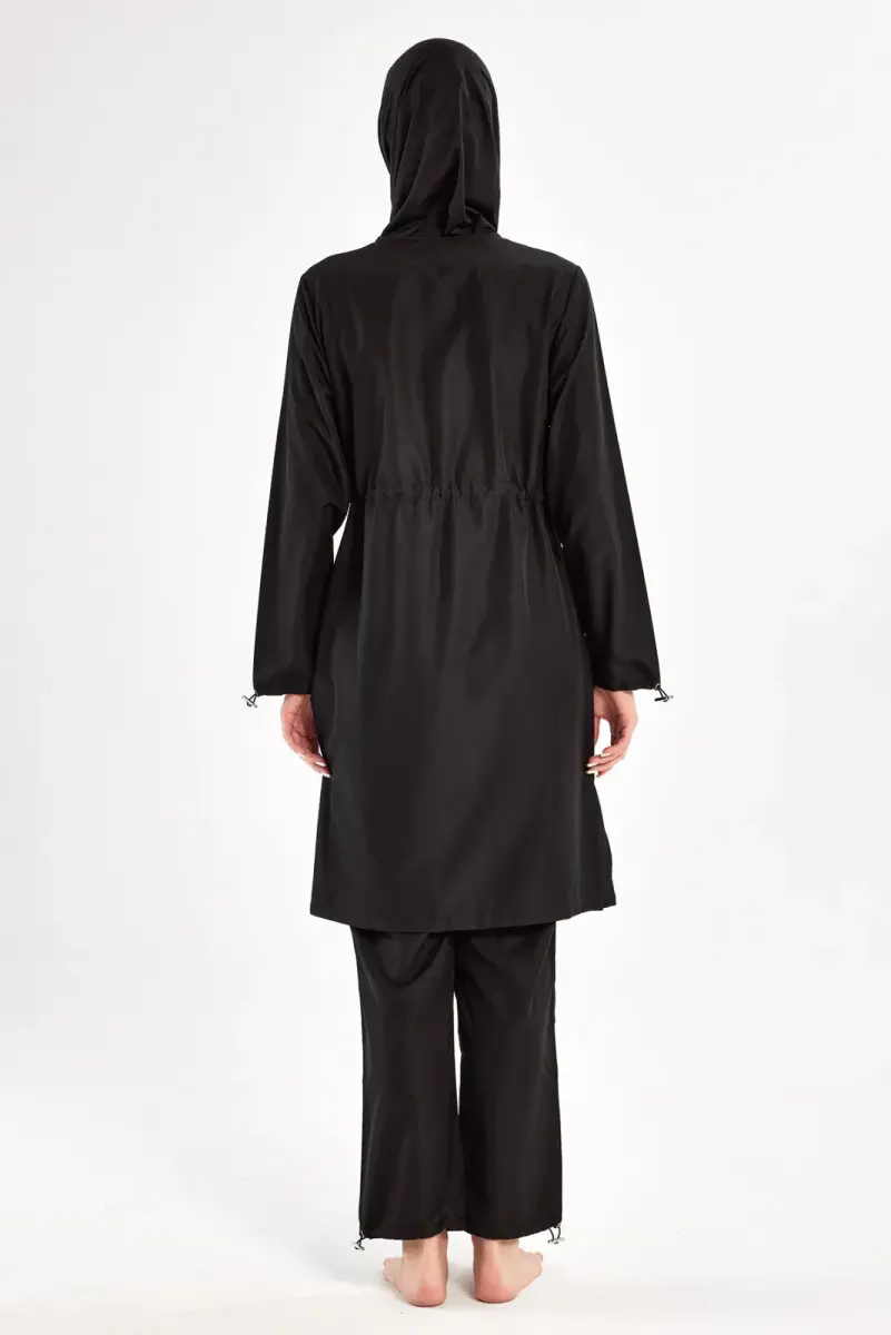 Adasea Ebony Uzun Kollu Tam Tesettür Mayo 1504-25 Siyah - 9