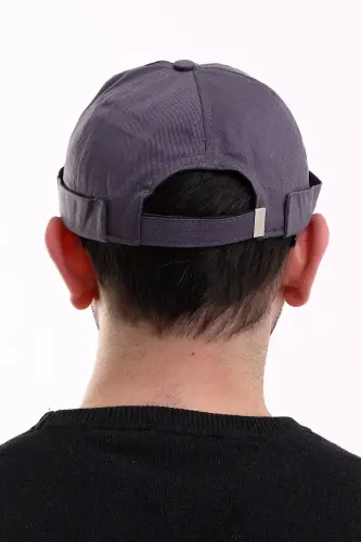 Adjustable Velcro Men's Beanie Skullcap - Gray - İhvan (1)
