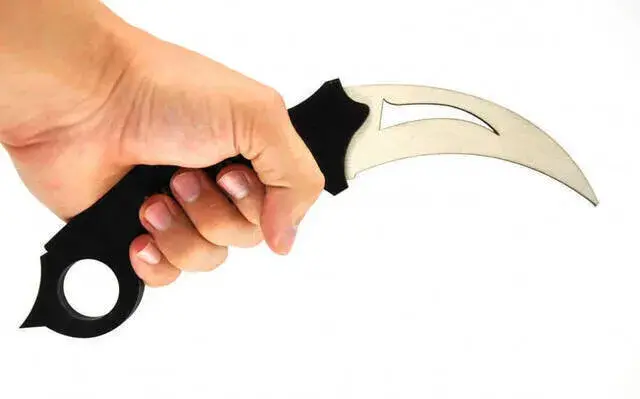 Ahşap Karambit - Cs Go Karambit Oyuncak - Eğitici Oyuncak - Siyah - 2