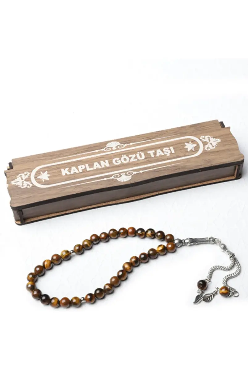 Ahşap Kutulu 33 lü Kaplangözü Taşı Tesbih - 1