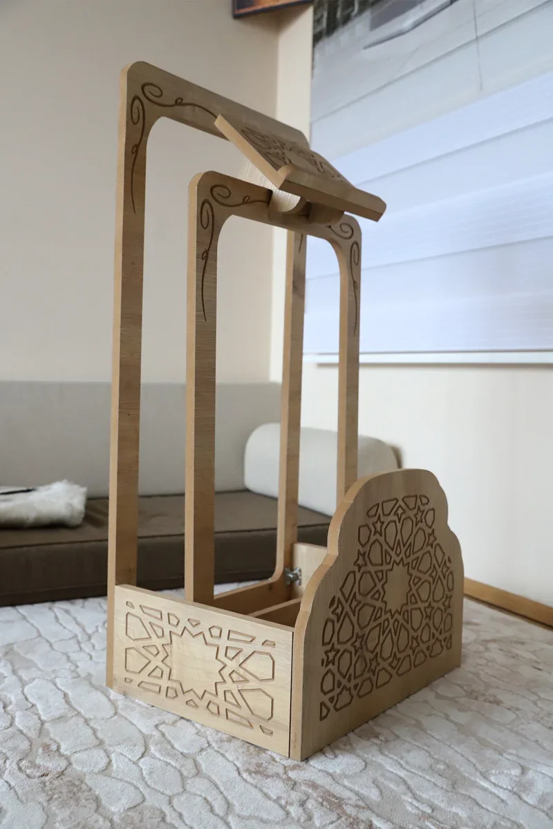 Ahşap Rahleli Seccade Askısı, Ev ve Cami için Dekoratif Seccadelik - 2
