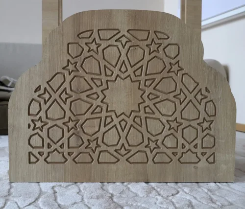 Ahşap Rahleli Seccade Askısı, Ev ve Cami için Dekoratif Seccadelik - 5