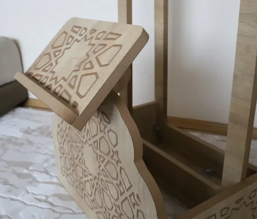 Ahşap Rahleli Seccade Askısı, Ev ve Cami için Dekoratif Seccadelik - 7
