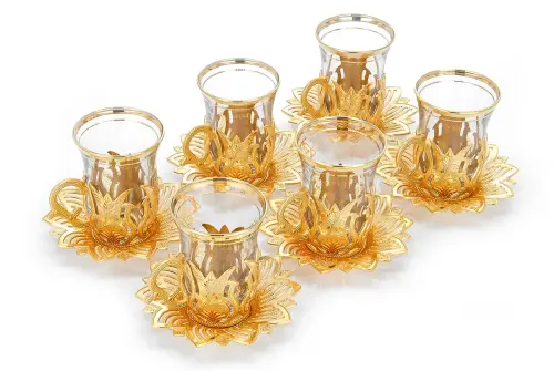 Ahsen 6 lı Sunumluk Hediye Seti Gold - Busem Hediyelik (1)